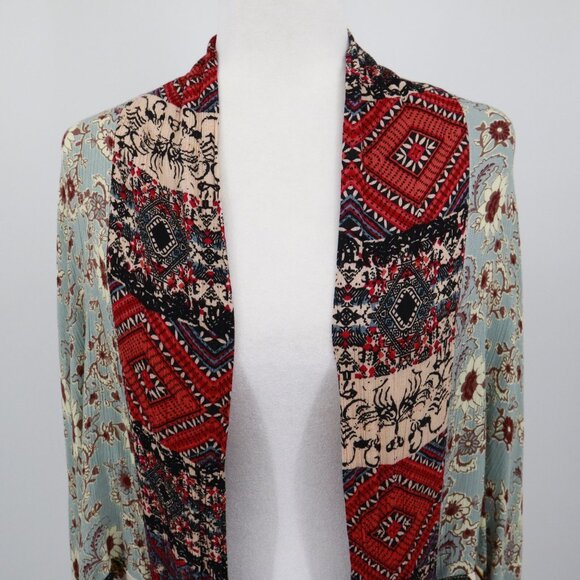 Umgee Vanilla Blossom Cardigan Womens S/M Blue Boho Eclectic Gypsy Ethnic Tribal - Picture 7 of 16